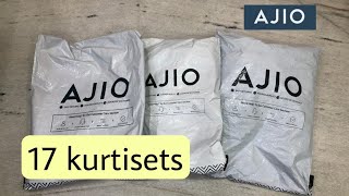 💕Ajio unboxing 17 affordable kurtisets💕kurtisets for all occasions👌🏻👌🏻💕