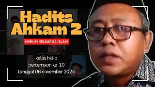 MK Hadits Ahkam II HKI B 2024-2025 Pertemuan 10