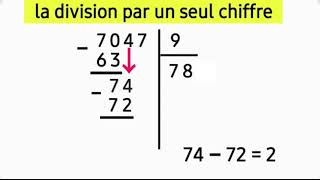 la division par un seul chiffre