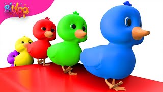 Five Little Ducks Song | Colorful Ducks | BluLoo Nursery Rhymes & Kids Songs