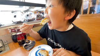 今日のお昼は大好きなくら寿司！！ななここひかみみで目標100皿！？【ココロマン普段の様子】