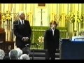 Boy soprano Harry Sever and former Boy soprano Derek Barsham sing Star of God