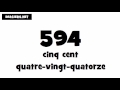 how to say 594 in french