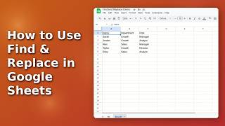 Find & Replace in Google Sheets (Step-by-Step)