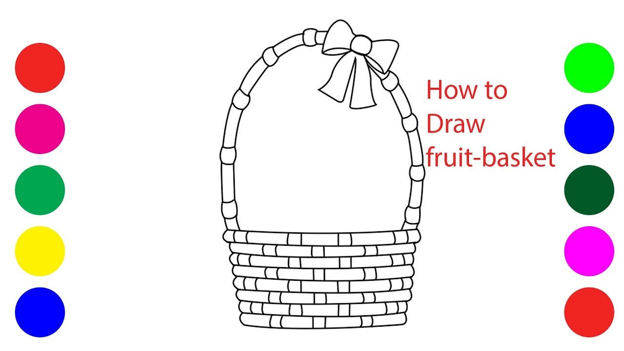 How To Draw An Empty Fruit Basket | Draw A Basket Step By Step For Kids ...