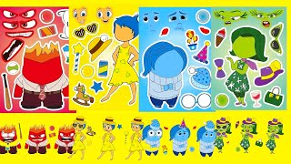 Inside Out 2 Coloring and Make a Face DIY Sticker Activities for Kids