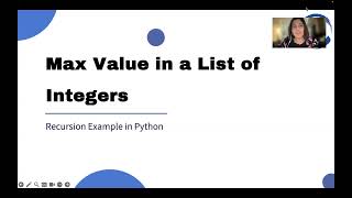 Max integer in a list of integers using Recursion (in Python)