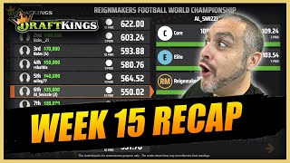 DRAFTKINGS NFL DFS Week 15 Fantasy Football Recap