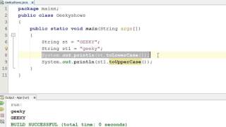 256. toLowerCase and toUpperCase Method in Java Programming (Hindi)