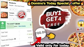 Buy 1 \u0026 Get 4 Pizza 🆓🆓 🆓 😋🍕|Domino's pizza offer|Domino's pizza offers for today|dominos coupon code