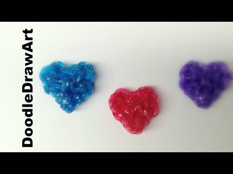 Craft: Rainbow Loom Heart Charms- easy Step by Step Tutorial Craft: Rainbow Loom Heart Charms- easy Step by Step Tutorial