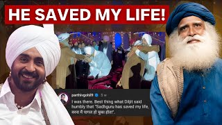 Diljit Dosanjh REVEALS How Sadhguru SAVED His Life! A Life-Changing Story!