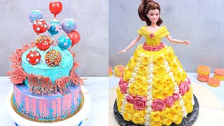 Amazing Princess Belle Dress Cake Decoration w/ Russian Piping Nozzles
