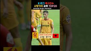 K리그 축구선수 시장가치 순위(2024년6월)