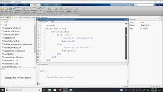 matlab bacteria simulation program