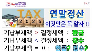 연말정산｜13월의 월급｜이것만은 꼭 알자 !!｜나는 왜 환급이 안되나요??｜기납부세액 vs 결정세액