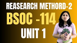 IGNOU|മലയാളം RESEARCH METHODS-2 |BSOC-114 | INTRODUCTION