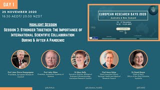 The Importance of International Scientific Collaboration | European Research Days 2020 - Aus & NZ