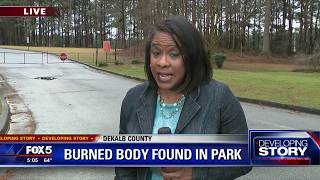 Burned body found in park