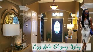 New!COZY WINTER ENTRYWAY STYLING●Entryway Decorate with me●Interior Decorating idea●ZGallerie Decor