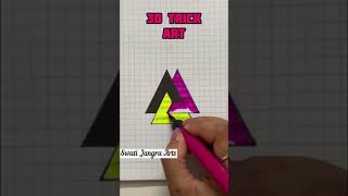 Satisfying 3D Drawing | Trick Art #shorts #satisfying #draw #easy #drawing #3ddrawing