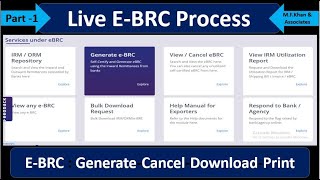 Live ebrc Process 1| how to generate ebrc from dgft site | ebrc view and print | ebrc cancel