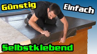 Flachdach abdichten | Kaltklebende Aluminium-Dachbahn | #4.Teil