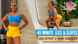 Pure Strength Legs and Glutes NO JUMPING Workout *At-Home Leg Day* | STF - Day 8