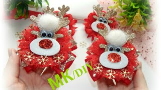 НОВЫЙ ГОД к нам  мчится/Christmas ornaments foam glitter/ DIY Christmas Bows /зимние бантики/