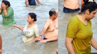 Ganga Snan 2024 - Ganga Snan Today - Ganga Snan Aunty 🥸 india Ganga Snan hot 🔥