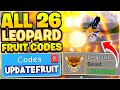 ALL 26 SECRET FREE LEOPARD DEVIL FRUITS CODES IN BLOX FRUITS! Roblox