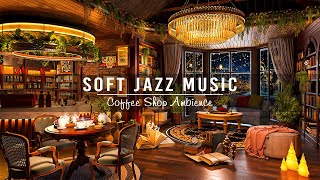 Soft Jazz Instrumental Music at Warm Cafe Shop Space☕Relaxing Sweet Jazz Music for Work,Study