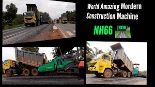 World Amazing Mordern Road 🛣 K N R C LTD 🛣 NH66 Kerala 🚧 Incredible Fastest Asphalt Paving @MrBeast