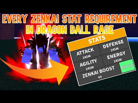 Required Stats to get EVERY Zenkai Boost 1-45 in Dragon Ball Rage