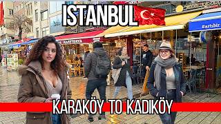 Unforgettable Istanbul Walking Tour 2025 | Europe to Asia by Ferry | Karakoy \u0026 Kadikoy 4K