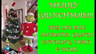 2023 GEMMY LIFE SIZE ANIMATED GRINCH: UNBOXING, DEMO \u0026 MORE...