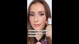 TRYING HAUS LABS FOUNDATION ✨ #makeup #makeuptutorial #makeupartist #shorts