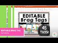 Editable Brag Tag Tutorial