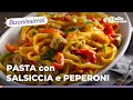 PASTA con PEPERONI e SALSICCIA:  un primo piatto delizioso dai sapori decisi! 😋