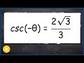 Use even odd identities to help solve trig equation with cosine