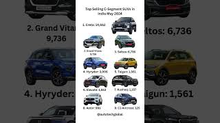 Top Selling C-Segment SUVs #india #may #2024 #suv #creta #grandvitara #seltos #hyryder #taigun #fwd