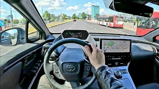 2023 Toyota bz4x [ 218hp AWD Executive ] | POV Test Drive | Fist time opinion