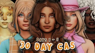 30 Day Challenge (Days 1-5) + CC List ⭐ | Sims 4 Create a Sim