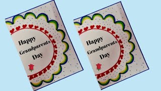 Easy Grandparents day card | grandparents day greeting card 2022 | grandparents day card at home