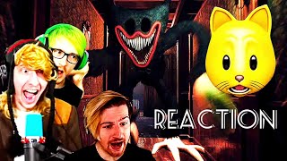 YouTubers React to Nightmare Huggy Wuggy (Reaction In Poppy Playtime Chapter 3)