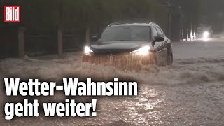 BAYERN: Hochwasser und Überflutungen nach Unwettern