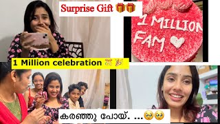 😭കരയിപ്പിച്ചു കളഞ്ഞല്ലോ...Celebrating 1 Million Youtube Fam ❤️ #glamyganga