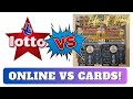 National lottery scratch cards vs online instant games.