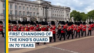 First Changing of the Guard of King Charles' reign takes place