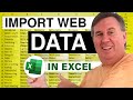 Excel - Learn How to Import Web Data into Excel: Excel Tutorial - Episode 642